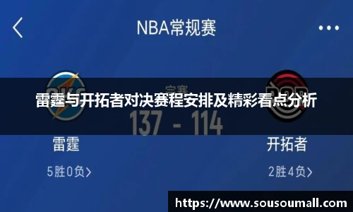 雷霆与开拓者对决赛程安排及精彩看点分析